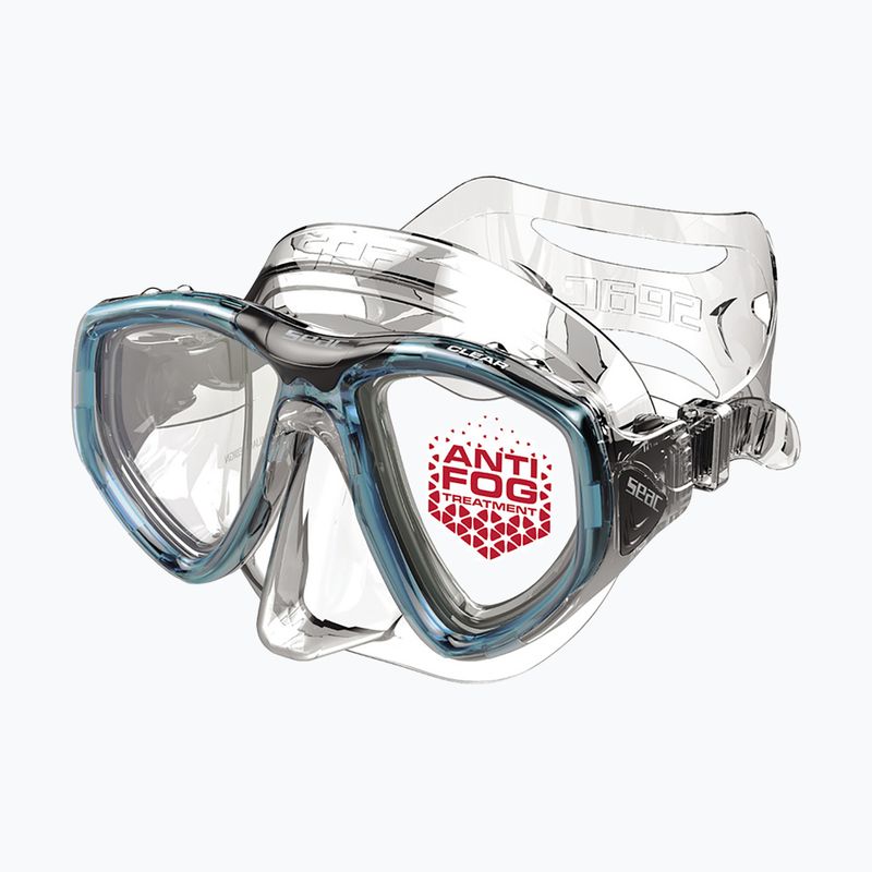 Nardymo kaukė SEAC Clear Antifog aquamarine 2