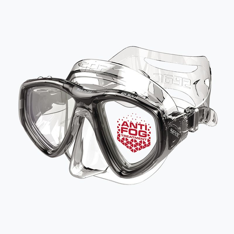 Nardymo kaukė SEAC Clear Antifog transparent black 2