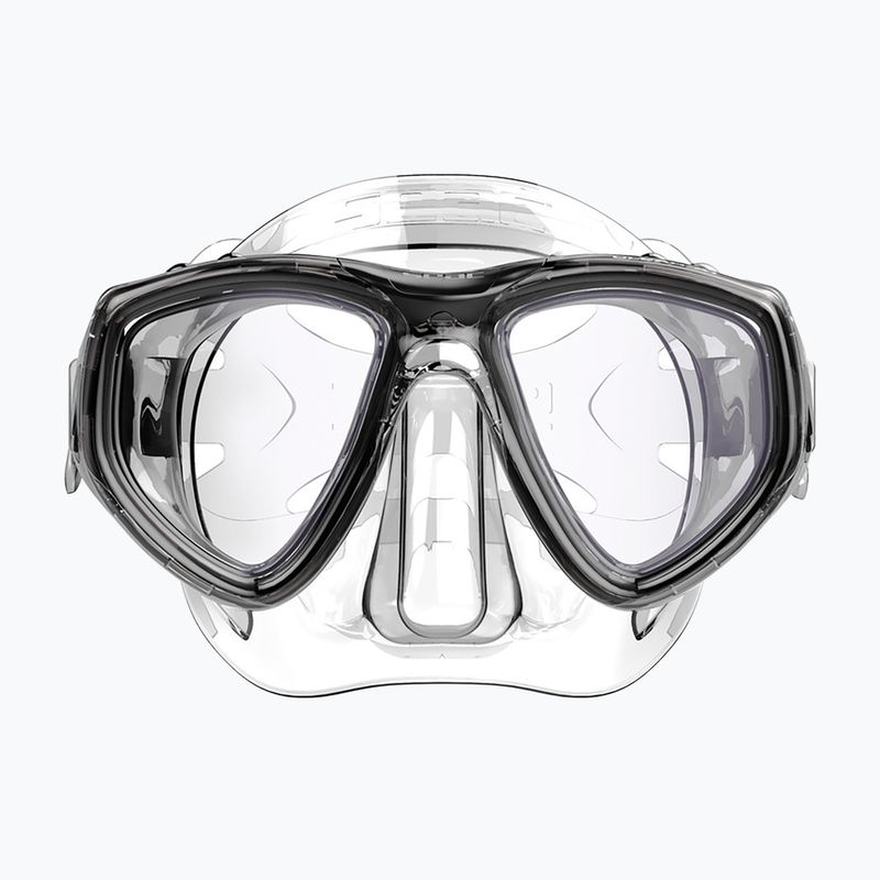 Nardymo kaukė SEAC Clear Antifog transparent black 4