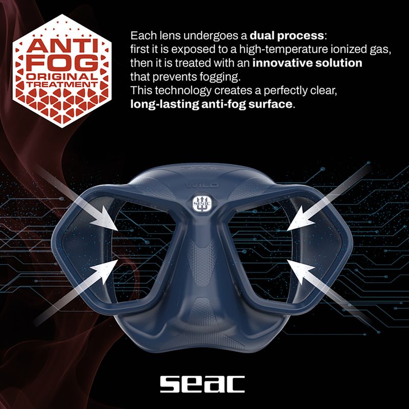 Nardymo kaukė SEAC Wild Antifog blue 5
