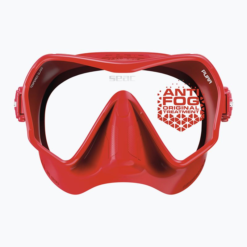 Nardymo kaukė SEAC Pura Antifog red 4