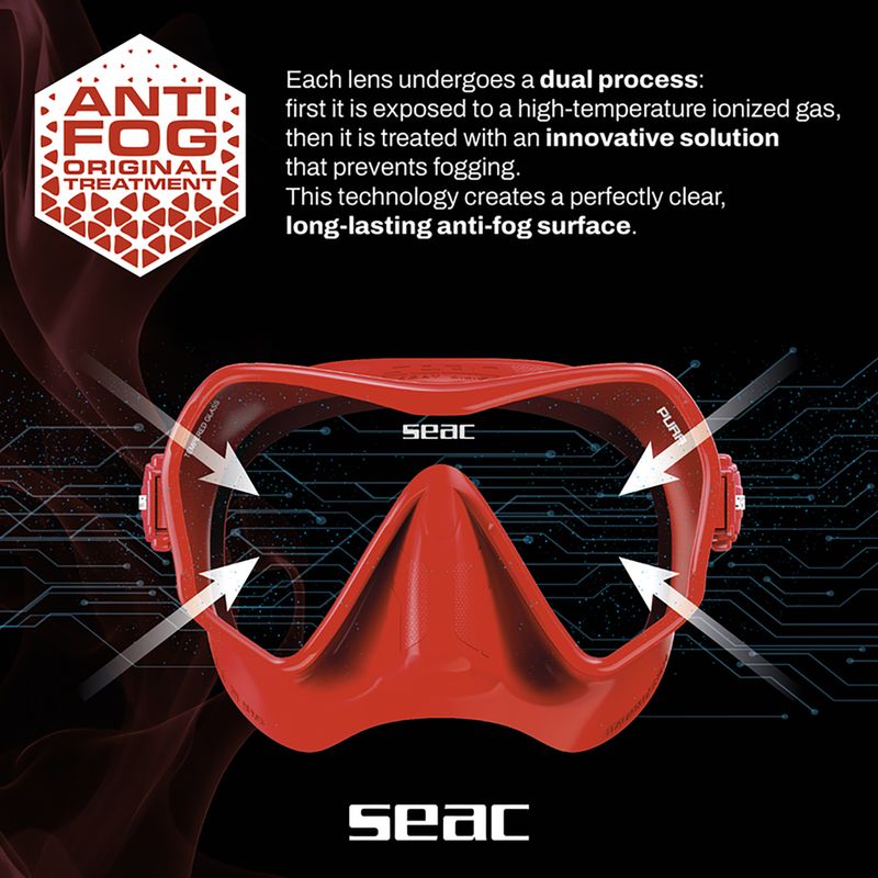 Nardymo kaukė SEAC Pura Antifog red 7