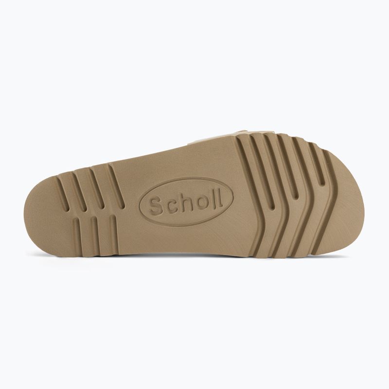 Scholl Estelle Patsynth beige moteriškos šlepetės 4