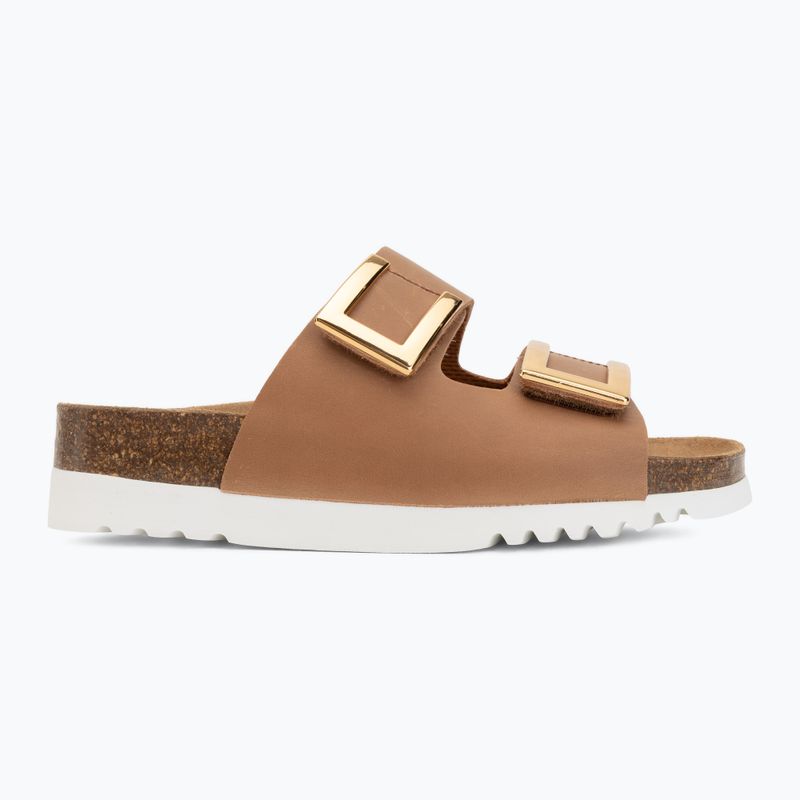 Moteriškos šlepetės Scholl Montery 2 Straps Ad Med cognac 2