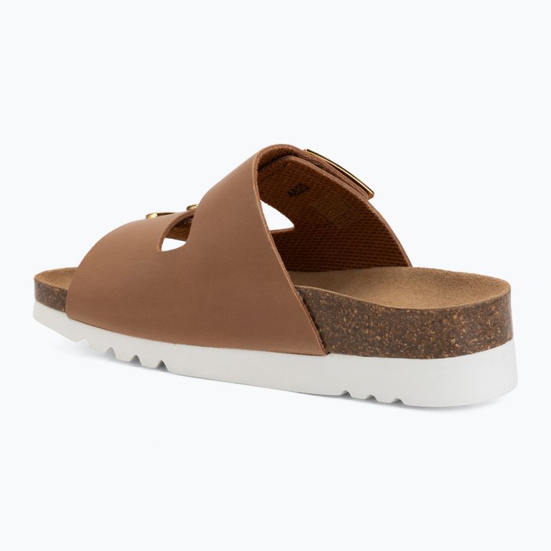 Moteriškos šlepetės Scholl Montery 2 Straps Ad Med cognac 3
