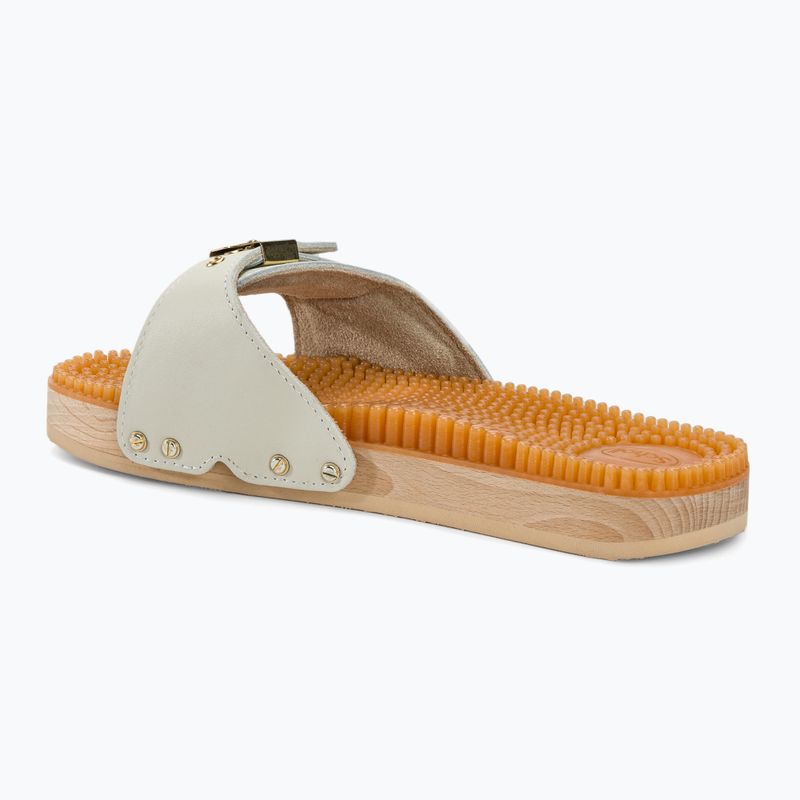 Moteriškos "Scholl Pescura Flat Massage Lea off white" šlepetės 3