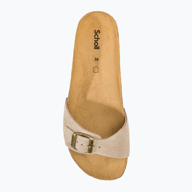Scholl Estelle Sue dark beige moteriškos šlepetės 5