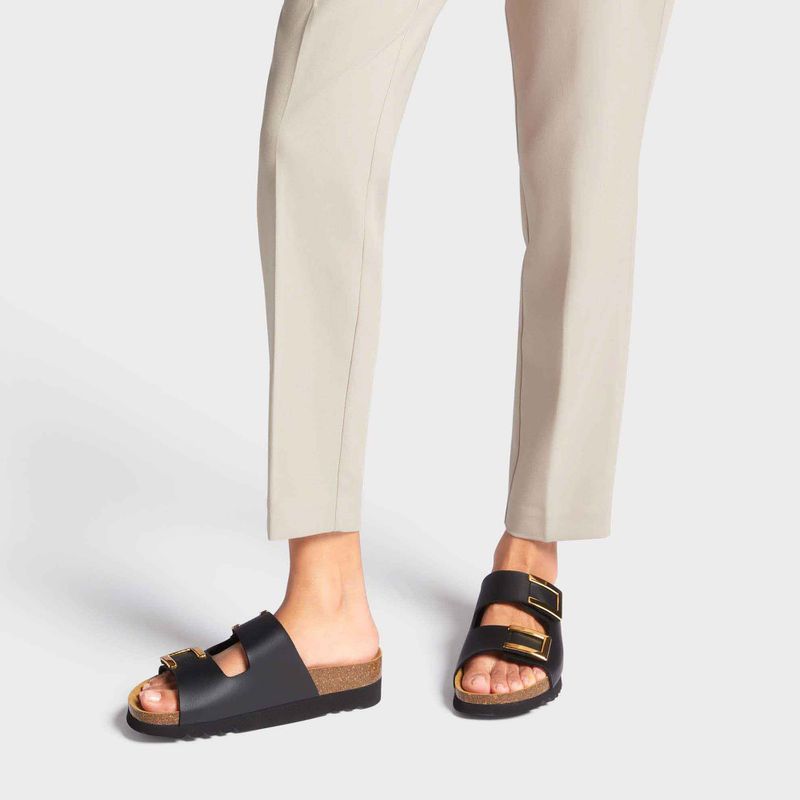 Moteriškos šlepetės Scholl Monterey 2 Straps Ad Med black 4