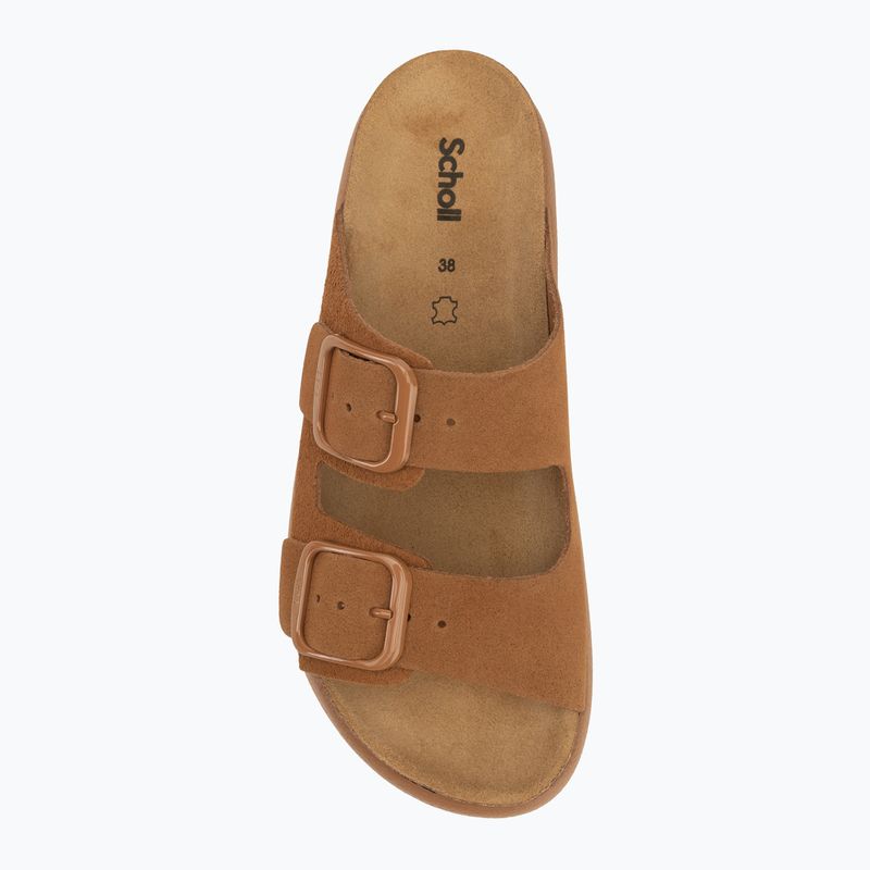 Moteriškos šlepetės Scholl Noelle Chunky Suede cognac 5