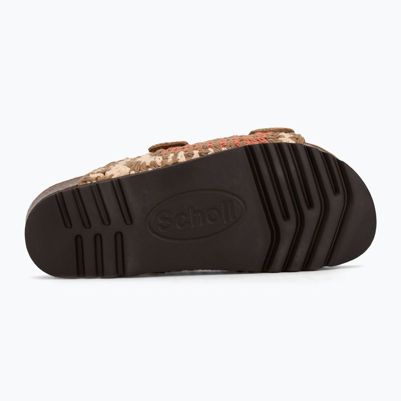 Moteriškos šlepetės Scholl Noelle Crochet bude/light brown/cognac 4