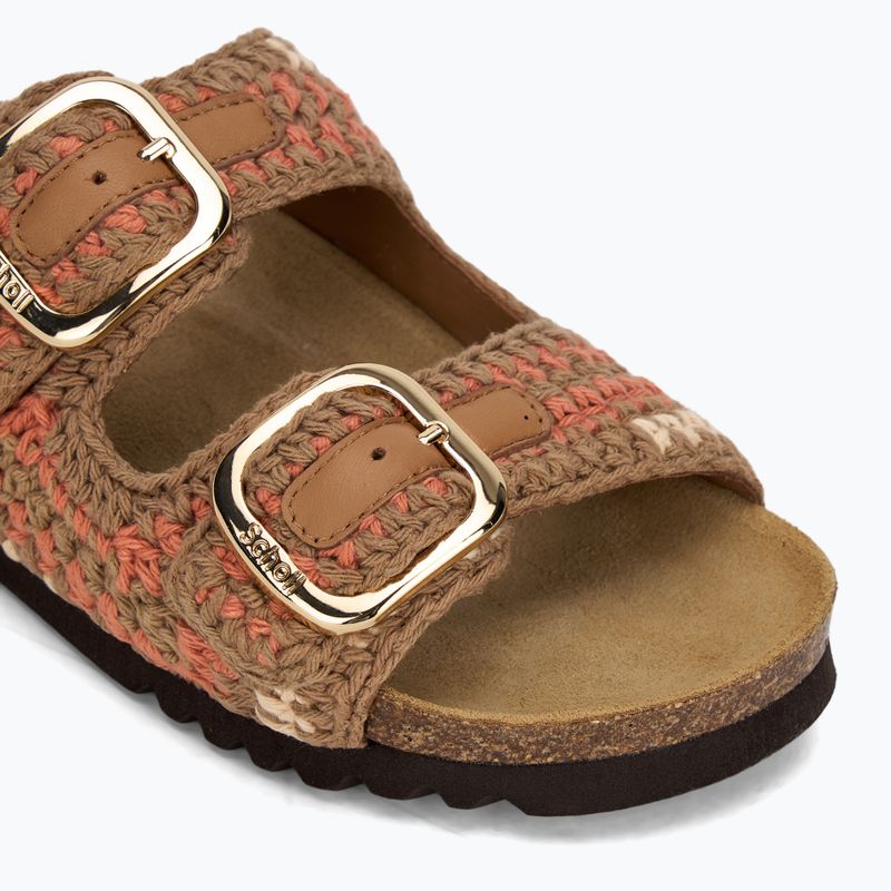 Moteriškos šlepetės Scholl Noelle Crochet bude/light brown/cognac 7