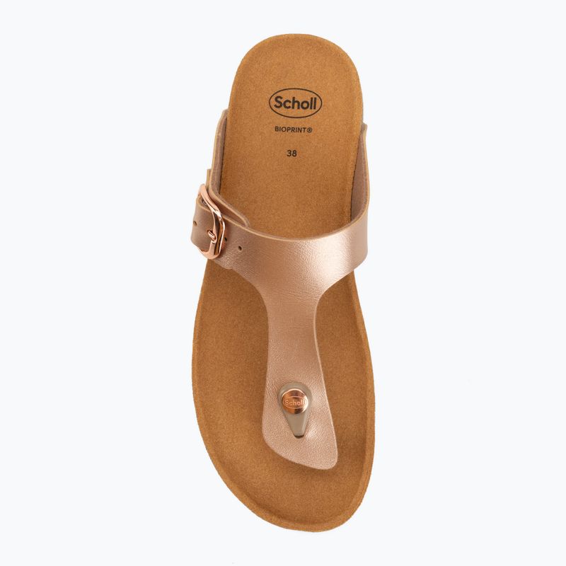 Moteriškos šlepetės per pirštą Scholl Boa Vista Med rose/gold 5