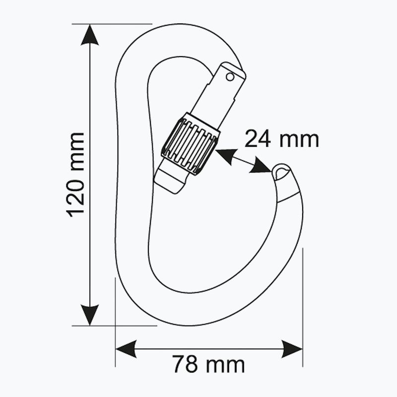Karabinas CAMP Atom Lock gun metal 3