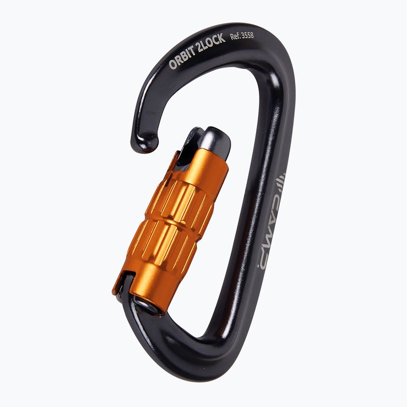 Karabinas CAMP Orbit 2Lock gun metal/orange 2