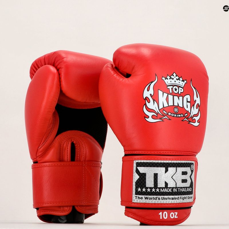 Top King Muay Thai Ultimate Air bokso pirštinės raudonos TKBGAV-RD 7