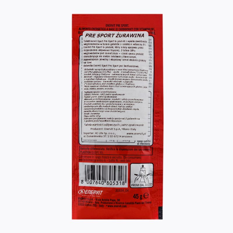 Pre Sport Enervit angliavandeniai 45g spanguolių 98595 2