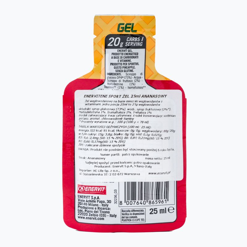 Enervit energinis gelis 25ml ananasų 96596 2