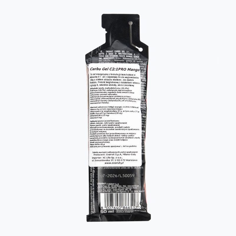 Energetinis gelis Enervit C2:1 Carbo Gel 60 ml mango 2