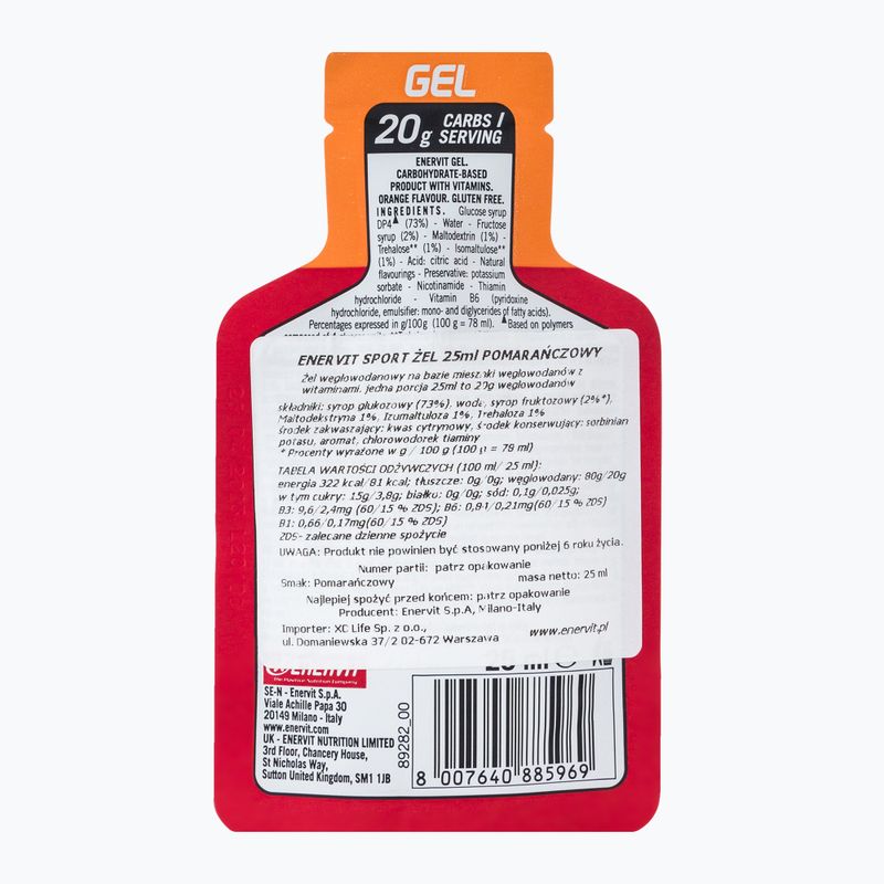 Enervit energinis gelis 25ml oranžinis 98888 2
