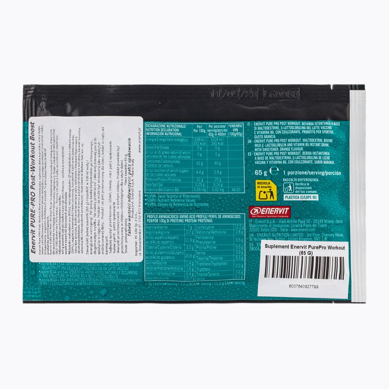 Maisto papildas Enervit Pure-PRO Post-Workout Boost 65 g 2