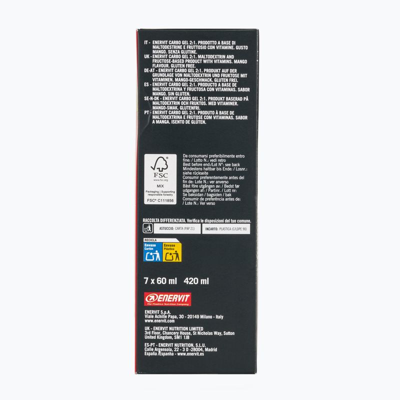 Energetinių gelių rinkinys Enervit Carbo Gel C2:1Pro 7 pcs x 60 ml mango 4