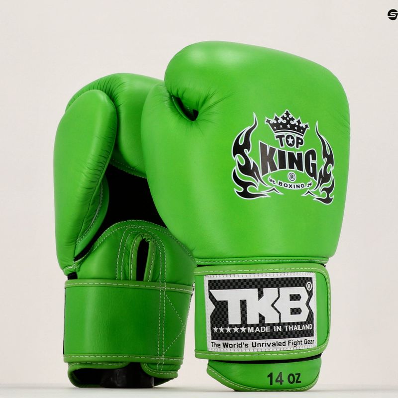 Top King Muay Thai Ultimate Air žalios bokso pirštinės TKBGAV-GN 7