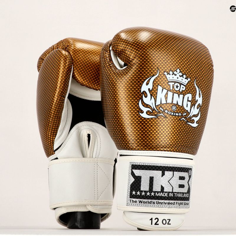 Top King Muay Thai Empower baltos bokso pirštinės TKBGEM-02A-WH 7