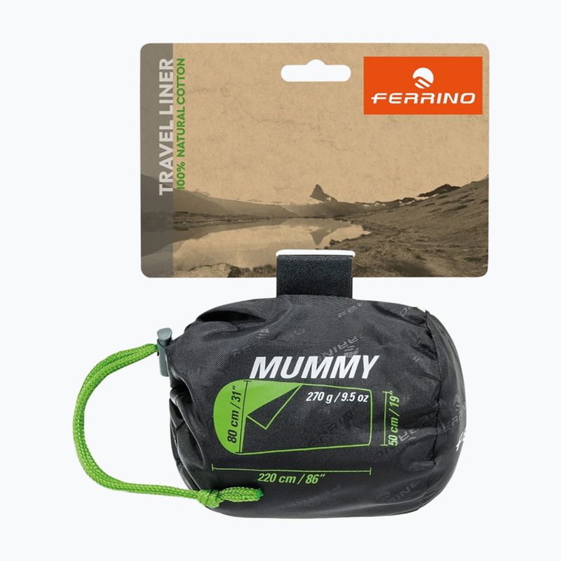 Miegmaišio įdėklas Ferrino Sheet Sleepingbag Travel Mummy white 2