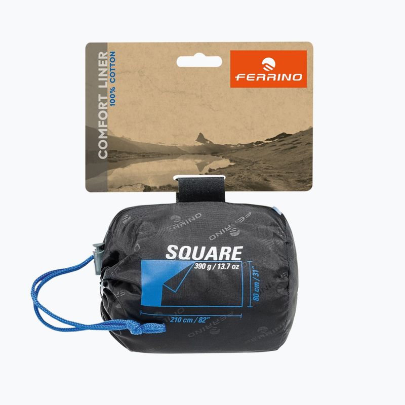 Miegmaišio įdėklas Ferrino Comfort Liner Square blue 2