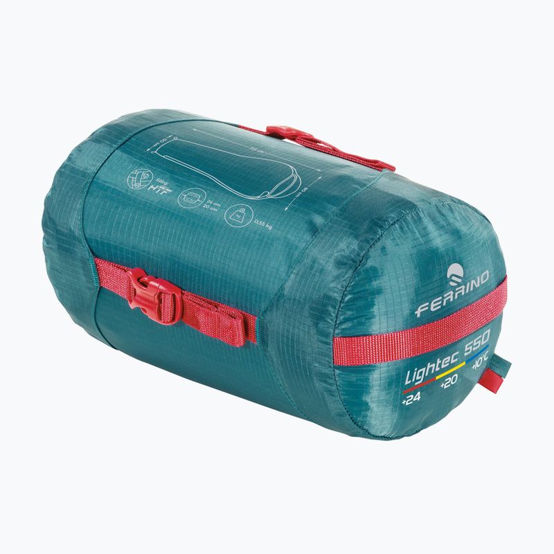 Ferrino Lightech 550 naujas žalias miegmaišis 8