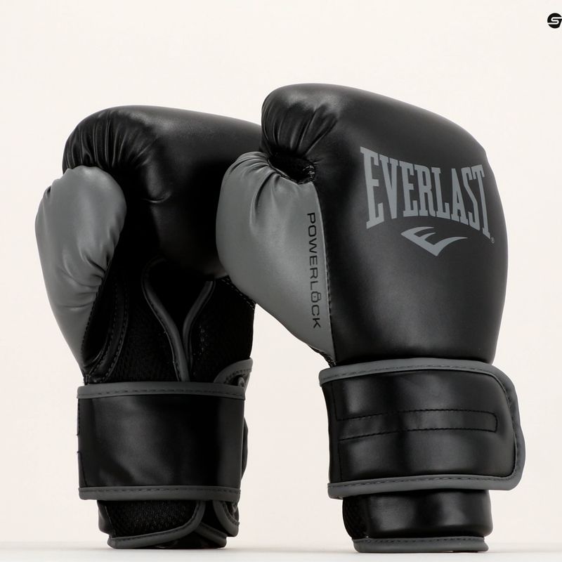 Everlast Powerlock PU vyriškos bokso pirštinės juodos EV2200 7