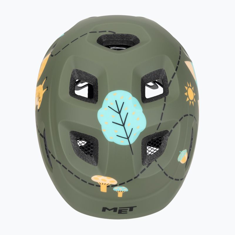 Vaikiškas dviračio šalmas MET Hooray green forest glossy 6