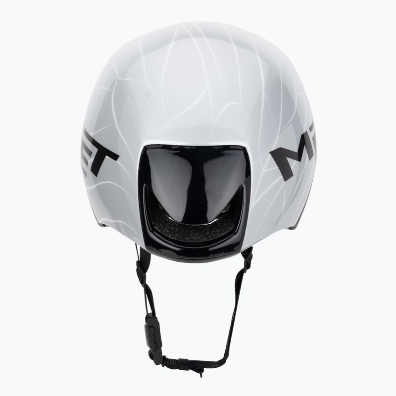 Dviračio šalmas MET Codatronica white/silver matte glossy 4