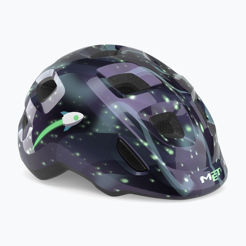 Vaikiškas dviratininko šalmas MET Hooray space glow in the dark 2
