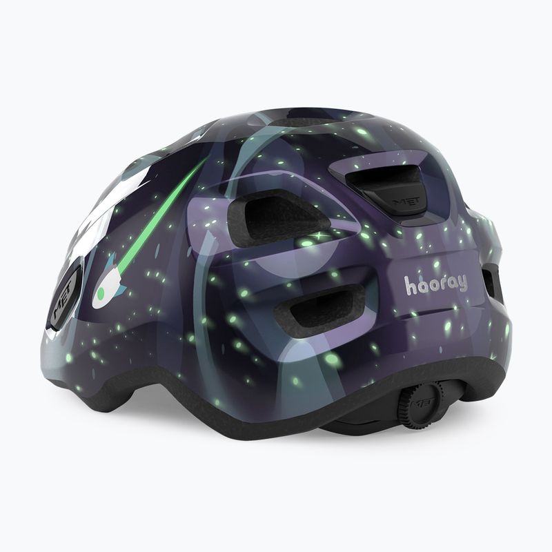 Vaikiška dviratininko šalmas MET Hooray space glow in the dark 3