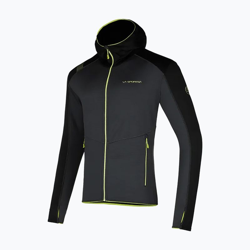 Vyriški La Sportiva Upendo Hoody carbon/lime punch trekkinginiai džemperiai 7