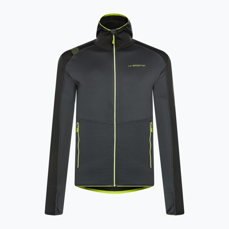 Vyriški La Sportiva Upendo Hoody carbon/lime punch trekkinginiai džemperiai