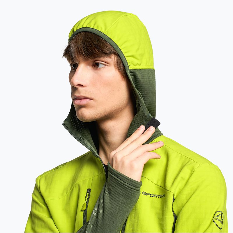 Vyriškas La Sportiva Session Tech Hoody forest/lime punch trekkinginis džemperis 4