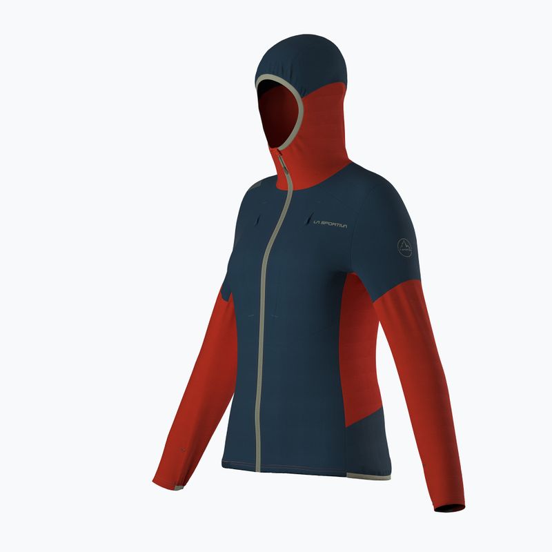 Moteriški La Sportiva Session Tech Hoody storm blue/cherry tomato trekkinginiai džemperiai 5