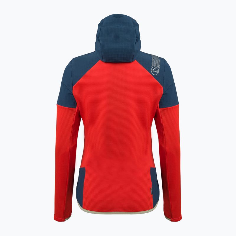 Moteriški La Sportiva Session Tech Hoody storm blue/cherry tomato trekkinginiai džemperiai 2