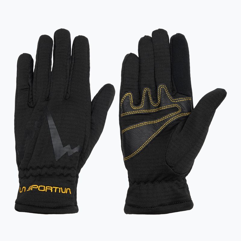 La Sportiva Stretch juodos/geltonos trekingo pirštinės