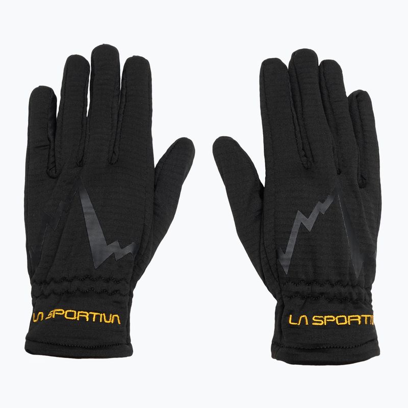 La Sportiva Stretch juodos/geltonos trekingo pirštinės 2