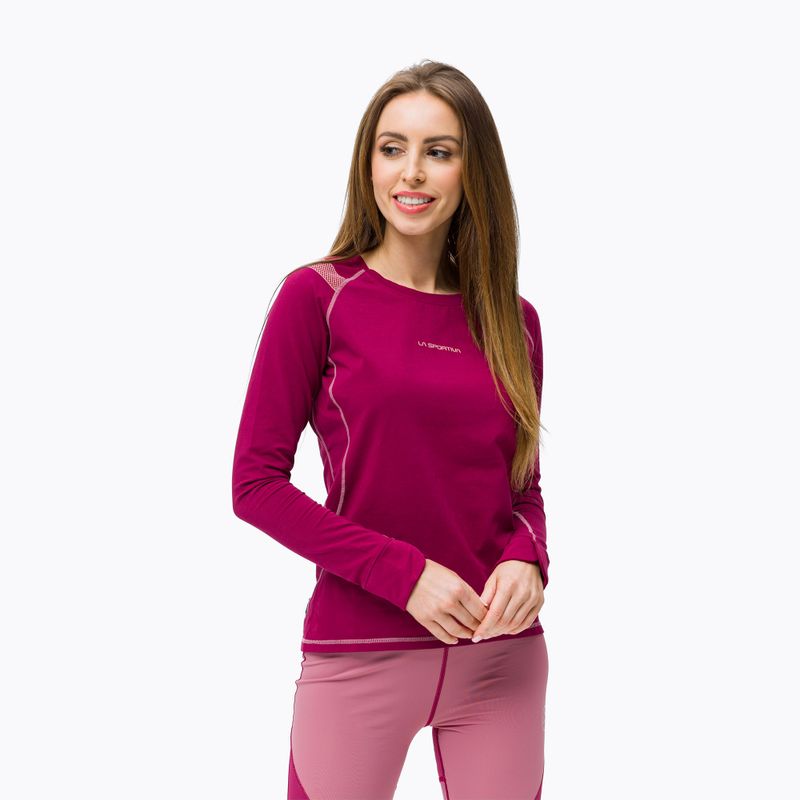 Moteriški trekingo marškinėliai La Sportiva Futura maroon O35502502