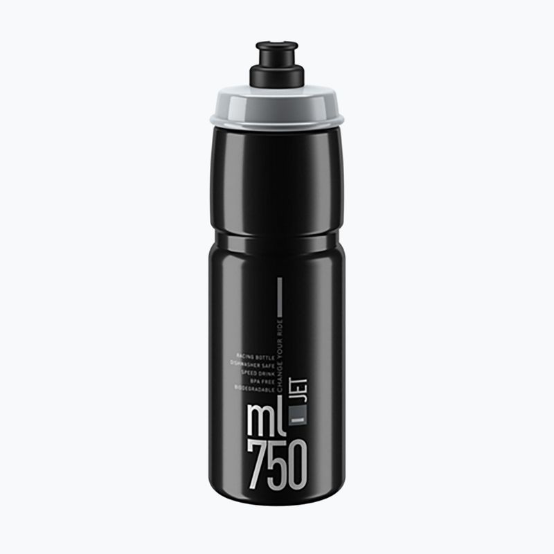 Dviračio vandens butelis Elite Jet 750 ml black/grey logo