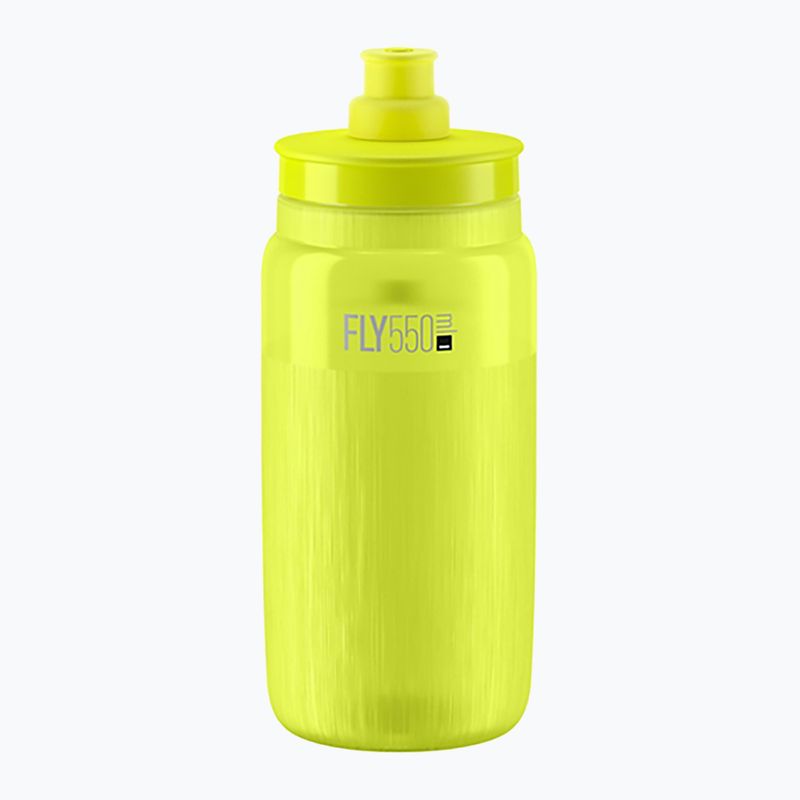 Dviračio vandens butelis Elite FLY Tex 550 ml yellow fluo/grey logo