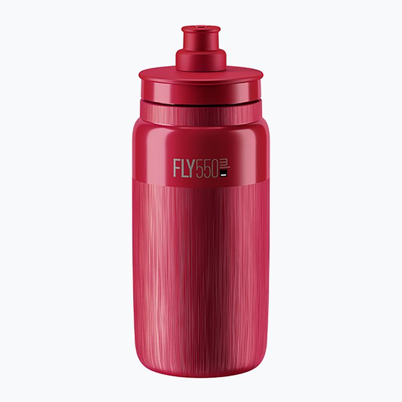 Dviračio vandens butelis Elite FLY Tex 550 ml amaranth/grey logo