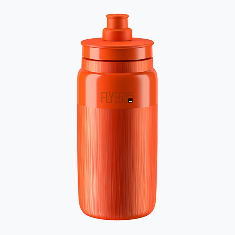 Dviračio vandens butelis Elite FLY Tex 550 ml orange/grey logo