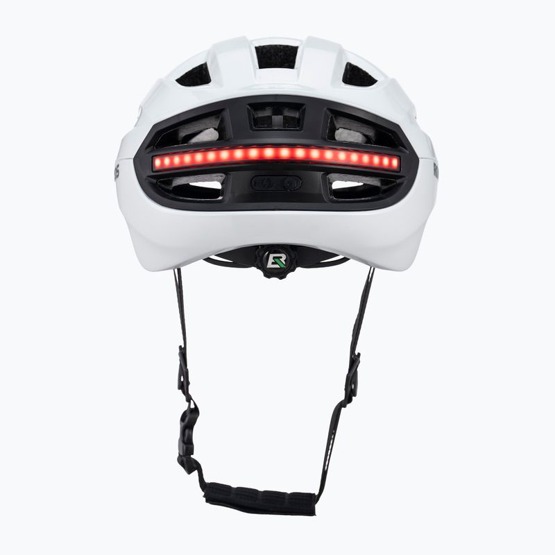 Dviračio šalmas Rockbros 100036002 With Remote Control and Warning Light white 3