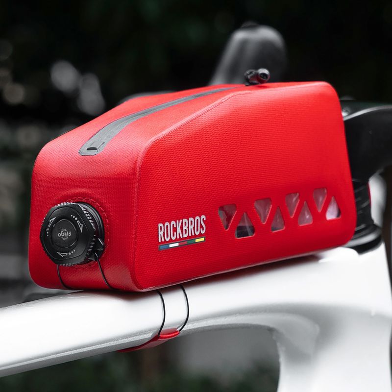 Dviračio rėmo krepšys Rockbros 30120129 Road to Sky Top Tube Bag red 2