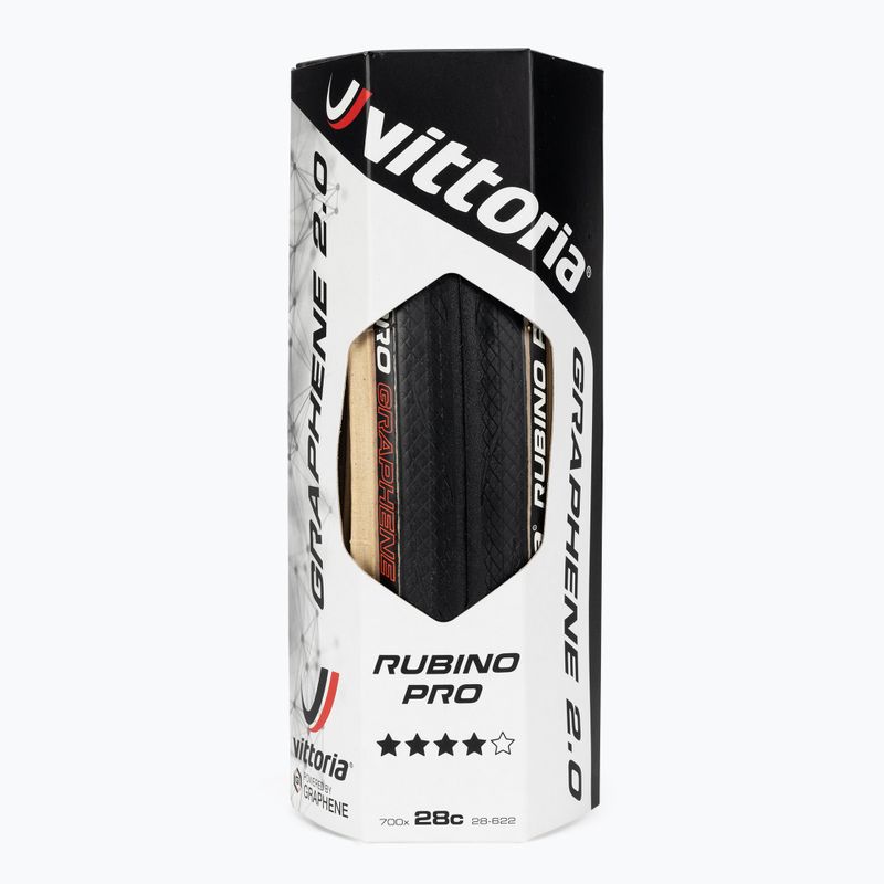 Vittoria Rubino Pro G2.0 riedanti juoda/ruda dviračių padanga 11A.00.343 2